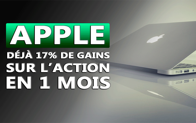 Action Apple déjà 17% de gains sur l'action en 1 mois